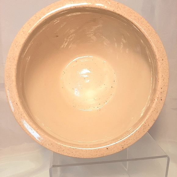 Signed Art Pottery Vase/Planter. Relief Textured Grapes/Leaves. Speckled Glaze - Picture 5 of 6